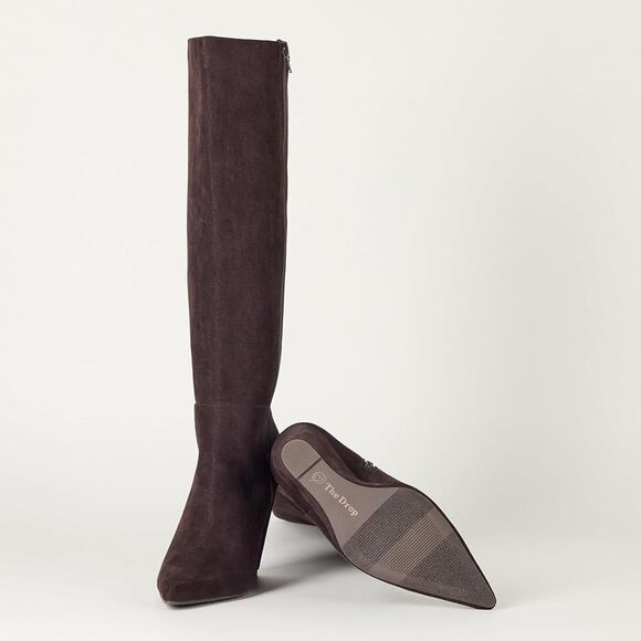 The Drop Women's Geralda Tall Wedge Boots suede 11 - Picture 5 of 7